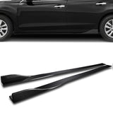Universal 86" x 4" Carbon Look Side Skirt Extension Rocker Splitters Diffuser Lip 6pcs