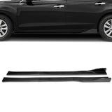 Universal 59" x 4" Carbon Look Side Skirt Extension Rocker Splitters Diffuser Lip 6pcs