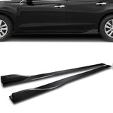 Universal 86" x 4" Carbon Look Side Skirt Extension Rocker Splitters Diffuser Lip 6pcs with Subaru Carbon Fiber Windshield Banner