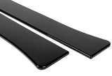 Universal 59" x 4" Painted Black Side Skirt Extension Rocker Splitters Diffuser Lip 6pcs with Subaru Carbon Fiber Windshield Banner