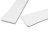 Universal 59" x 4" Painted White Side Skirt Extension Rocker Splitters Diffuser Lip 6pcs with Subaru Carbon Fiber Windshield Banner