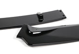 2016-2019 Nissan Sentra Painted Black 3-Piece Front Bumper Body Spoiler Splitter Lip Kit with Free Gift