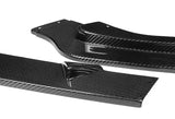2014-2017 Infiniti Q50 Premium Real Carbon Fiber 3-Piece Front Bumper Body Spoiler Splitter Lip Kit