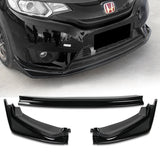 2014-2017 Honda Fit Painted Black 3-Piece Front Bumper Body Spoiler Splitter Lip Kit