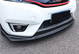 2014-2017 Honda Fit Unpainted Matte Black 3-Piece Front Bumper Body Spoiler Splitter Lip Kit
