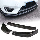 2014-2017 Honda Fit Unpainted Matte Black 3-Piece Front Bumper Body Spoiler Splitter Lip Kit
