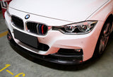 2012-2018 BMW M-Sport M-Tech Carbon Style 2-Piece Front Bumper Body Spoiler Splitter Lip Kit with Hood Vinyl Sticker