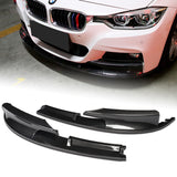 2012-2018 BMW M-Sport M-Tech Carbon Style 2-Piece Front Bumper Body Spoiler Splitter Lip Kit