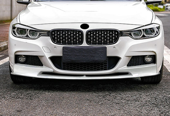 2012-2018 BMW M-Sport M-Tech Painted White 2-Piece Front Bumper Body Spoiler Splitter Lip Kit