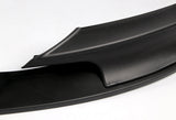 2012-2018 BMW M-Sport M-Tech Unpainted Black 2-Piece Front Bumper Body Spoiler Splitter Lip Kit with Hood Vinyl Sticker