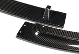 2011-2013 BMW 3-Series 2DR E92 E93 Real Carbon Fiber 3-Piece Front Bumper Body Spoiler Splitter Lip Kit with Fenders Bumper Badge