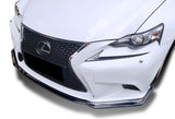2014-2016 Lexus IS250 IS350 F-Sport Real Carbon Fiber 3-Piece Front Bumper Body Spoiler Splitter Lip Kit
