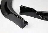 2006-2008 Honda Civic 4DR JDM CS-Style Painted Black 3-Piece Front Bumper Body Spoiler Splitter Lip Kit