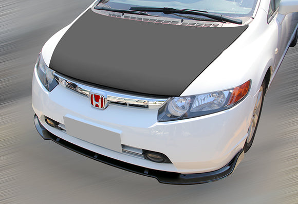 2006-2008 Honda Civic 4DR JDM CS-Style Painted Black 3-Piece Front Bumper Body Spoiler Splitter Lip Kit