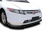 2006-2008 Honda Civic 4DR JDM CS-Style Unpainted Matte Black 3-Piece Front Bumper Body Spoiler Splitter Lip Kit