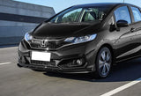 2018-2021 Honda Fit JDM Painted Black 3-Piece Front Bumper Body Spoiler Splitter Lip Kit