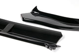 2019-2021 Mercedes W205 C-Class Painted Black 3-Piece Front Bumper Body Spoiler Splitter Lip Kit with Keychain
