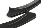 2019-2021 Mercedes W205 C-Class Unpainted Black 3-Piece Front Bumper Body Spoiler Splitter Lip Kit with Keychain