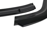 1996-1998 Honda Civic JDM CS-Style Painted Black 3-Piece Front Bumper Body Spoiler Splitter Lip Kit with Key Tag