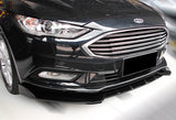 2017-2018 Ford Fusion/Mondeo Painted Black 3-Piece Front Bumper Body Spoiler Splitter Lip Kit