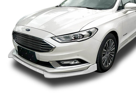 2017-2018 Ford Fusion/Mondeo Painted White 3-Piece Front Bumper Body Spoiler Splitter Lip Kit