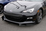 2013-2016 Subaru BRZ JDM CS-Style Painted Black 3-Piece Front Bumper Body Spoiler Splitter Lip Kit with Logo Keychain / Lanyard