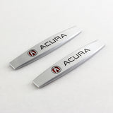 Acura 3D Metal Emblem Badge Sticker x2