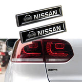 2PCS Luxury Auto Body Fender Metal Emblem Badge Sticker Decal For NISSAN New