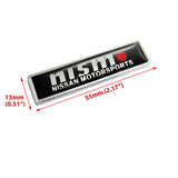 2PCS NISMO Luxury Auto Body Fender Metal Emblem Badge Sticker Decal For NISSAN