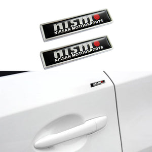 2PCS NISMO Luxury Auto Body Fender Metal Emblem Badge Sticker Decal For NISSAN