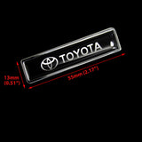 TOYOTA 2PC Luxury Auto Car Body Fender Metal Emblem Badge Sticker Decal