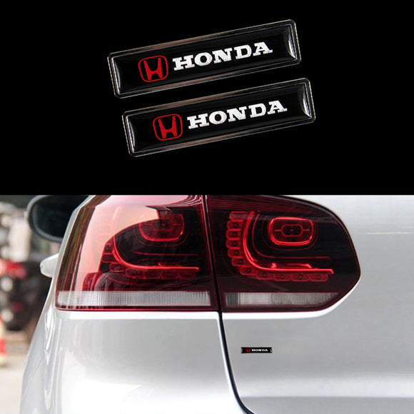 2PC HONDA Luxury Auto Car Body Fender Metal Emblem Badge Sticker Decal for Civic Accord CR-V