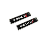 2 pcs Luxury Auto Body Fender Metal Emblem Badge Sticker Decal For DODGE with Red// New