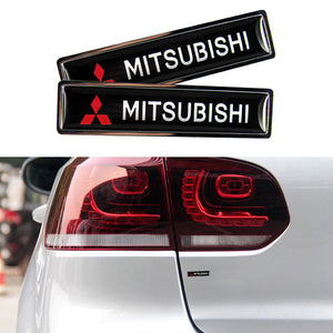 Luxury NEW Auto Car Body Fender Metal Badge For MITSUBISHI Sticker Decal 2PCS