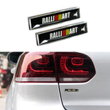 Luxury NEW Auto Car Body Fender Metal Badge Sticker For RALLIART Decal 2PCS