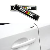 Luxury NEW Auto Car Body Fender Metal Badge Sticker For RALLIART Decal 2PCS