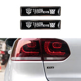 Luxury Cool Auto Car Body Fender Metal Badge For TRANSFORMER Sticker Decal 2PCS