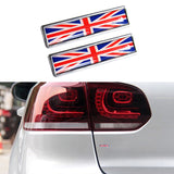 Luxury Auto Car Body Fender Metal Emblem British Flag Badge Sticker Decal 2PCS
