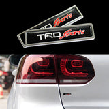 TRD SPORTS TRD TOYOTA 2PC Luxury Auto Car Body Fender Metal Emblem Badge Sticker Decal