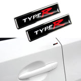 Luxury Auto Car Body Fender Metal Emblem Badge For Honda TYPE R Sticker Decal X2