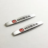 Honda 3D Metal Emblem Badge Sticker x2
