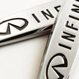 2003-2007 Infiniti G35 Coupe GT-Style Unpainted Black 3-Piece Front Bumper Body Spoiler Splitter Lip Kit with Metal Badge Emblems Set