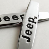 JEEP 3D Metal Emblem Badge Sticker x2