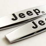 JEEP 3D Metal Emblem Badge Sticker x2