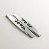 JEEP 3D Metal Emblem Badge Sticker x2