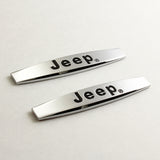 JEEP 3D Metal Emblem Badge Sticker x2