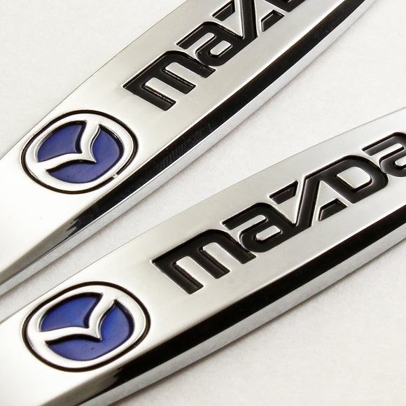 Mazda 3D Metal Emblem Sticker x2
