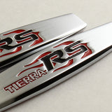 TIERRA RS Ford 3D Metal Emblem Badge Sticker x2