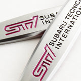 SUBARU STi 3D Metal Emblem Badge Sticker x2