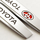 Toyota 3D Metal Emblem Badge Sticker x2